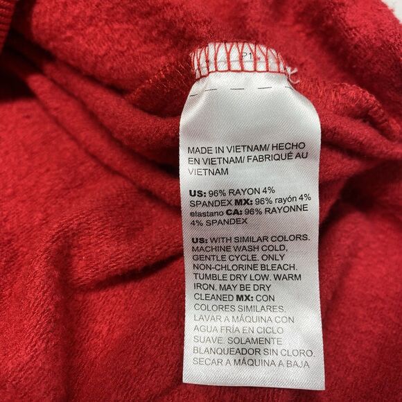 Chicos Zenergy Soft Sweatshirt Tunic Top Sz 3 (XL) Red Long Sleeve Side Zippers - Picture 5 of 10